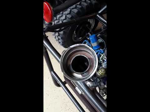 VW Sand Rail Before and After Baffle installed in stinger exhaust