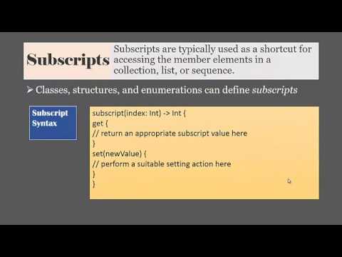 Learn Quick -  SWIFT concepts: Subscript