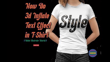 How Do 3d Inflate Text Effect in T-Shirt (Adobe Illustrator Tutorial) / HUMAIRA LAIQUE