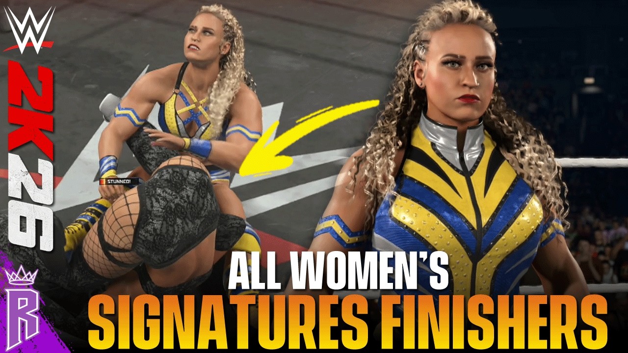 WWE 2K26: All Women's Signatures & Finishers #WWE2K26