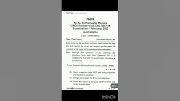 #Msc physics 3rd sem qus paper of Mdu Feb 2022 #Electronics-1