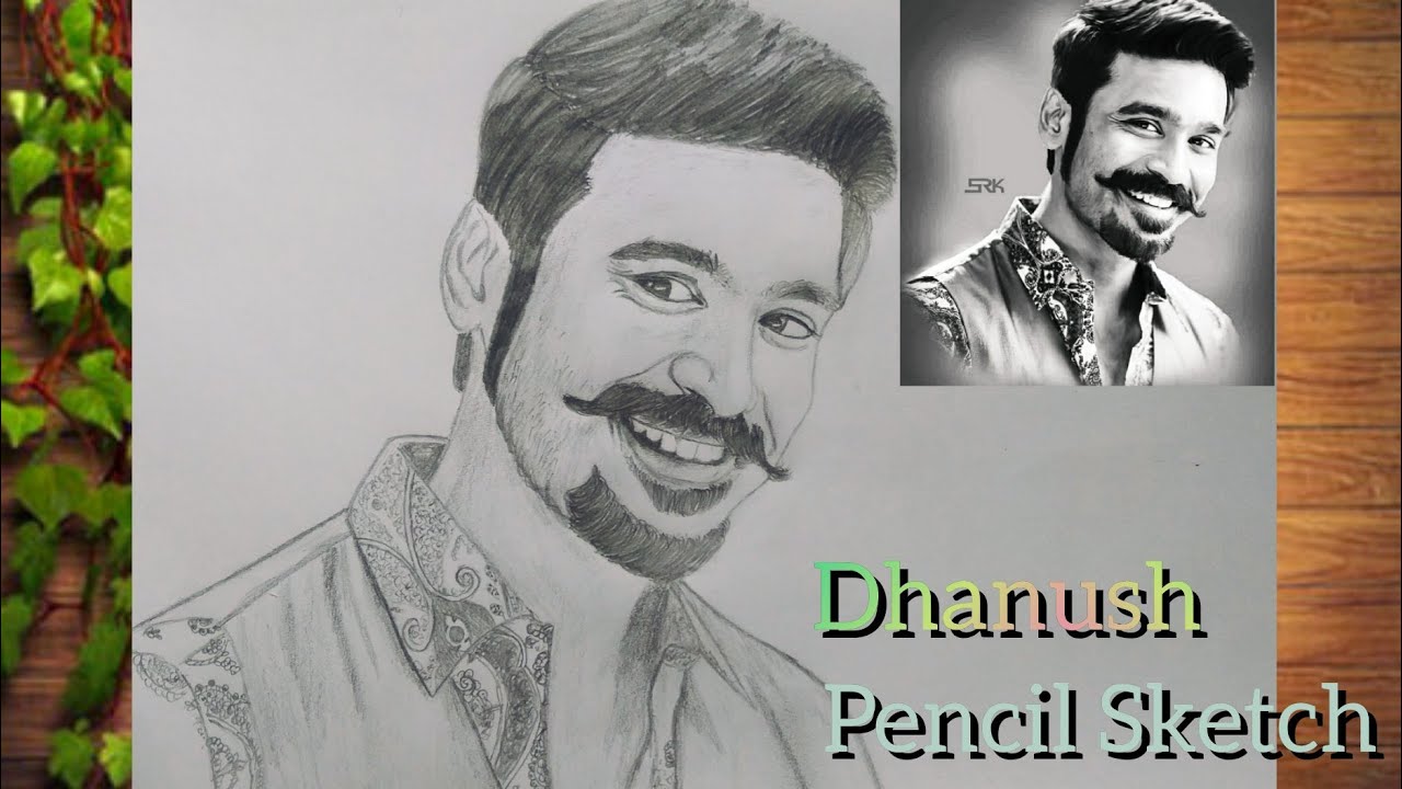 Dhanush Pencil Sketch Step by Step | Dhanush Pencil Drawing video ...