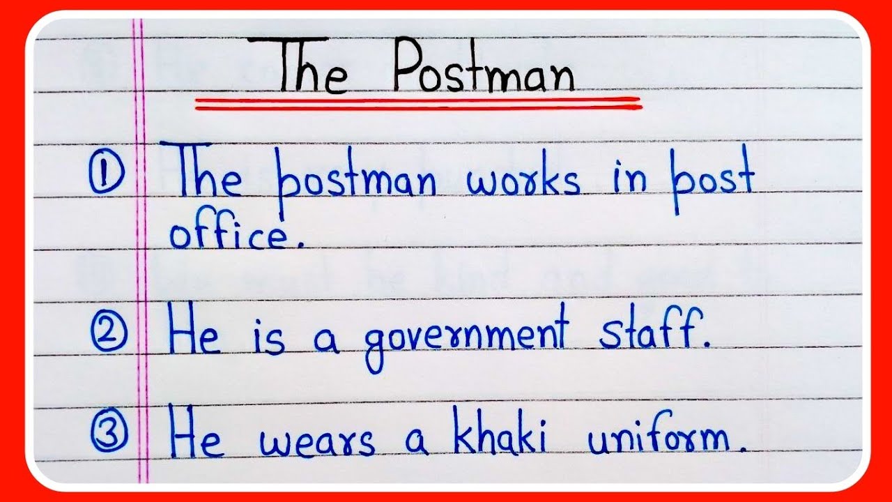 essay the postman 10 lines