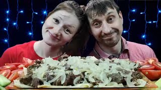 МУКБАНГ БЕШБАРМАК ДОМАШНИЙ | MUKBANG BESHBARMAK HOME. RUSSIAN FOOD | #beshbarmak #бешбармак #mukbang