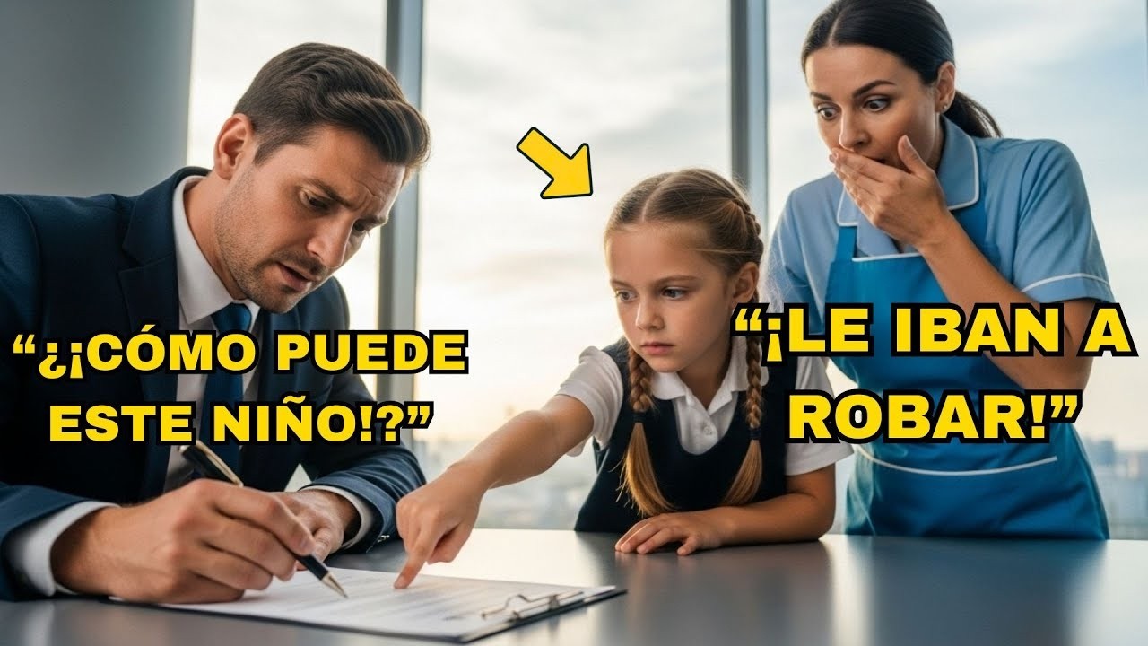 IBA A FIRMAR SIN ENTENDER NADA EN INGLÉS… HASTA QUE LA HIJA DE LA LIMPIADORA TOMÓ Y TRADUJO