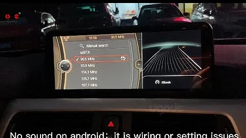 BMW Android  Screen set AUX switching mode - Manual or Automatic for no sound issue