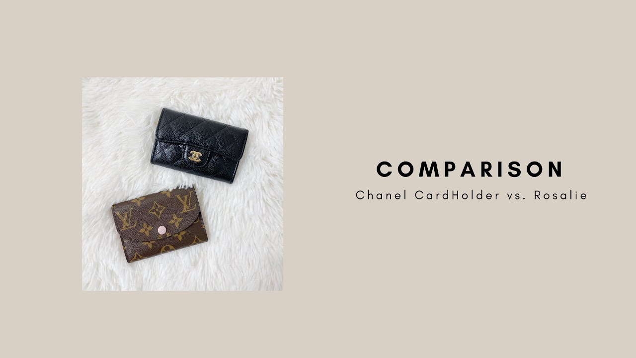 Chanel Classic Card Holder Versus LV Rosalie Coin Purse 👜 💕 #chanel , Luxury Bag