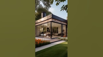Floating House Design Idea with milk, white and red Bricks 67 #architecture #home #shorts