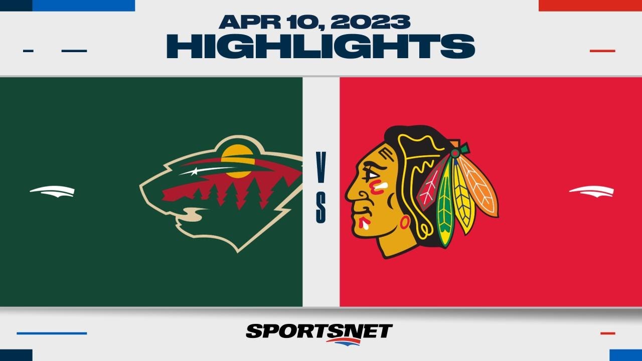 NHL Highlights Wild vs. Blackhawks April 10, 2023 YouTube