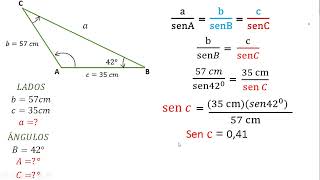 LEY DE SENOS - EJERCICIOS RESUELTOS #trigonometría #trigonometry #seno #triángulo #matematicas LEY DE SENOS - EJERCICIOS RESUELTOS #trigonometría #trigonometry #seno #triángulo #matematicas