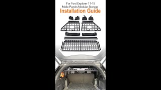 Installation Guide for 2011-2019 for Ford Explorer Molle Panels Storage Modular System