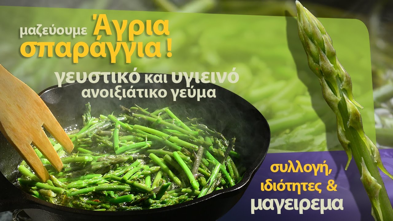Άγρια σπαράγγια, συλλογή και μαγείρεμα! Wild asparagus, foraging and cooking!