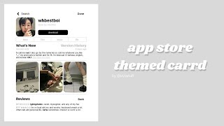 app store themed carrd ★ by kiyostuff