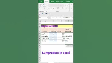 Sumproduct function in excel# #excel #microsoftexcel #excelshortcuts #exceltrics