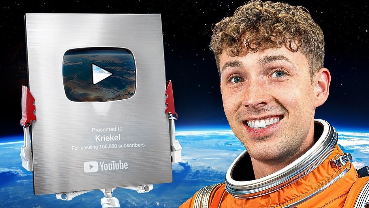 Ik Stuurde Kriekels 100K Playbutton De Ruimte In!