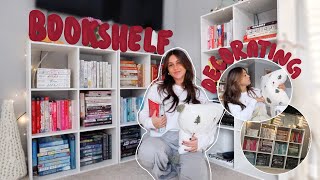 decorate & re-organize my bookshelves with me! | bookmas day 2