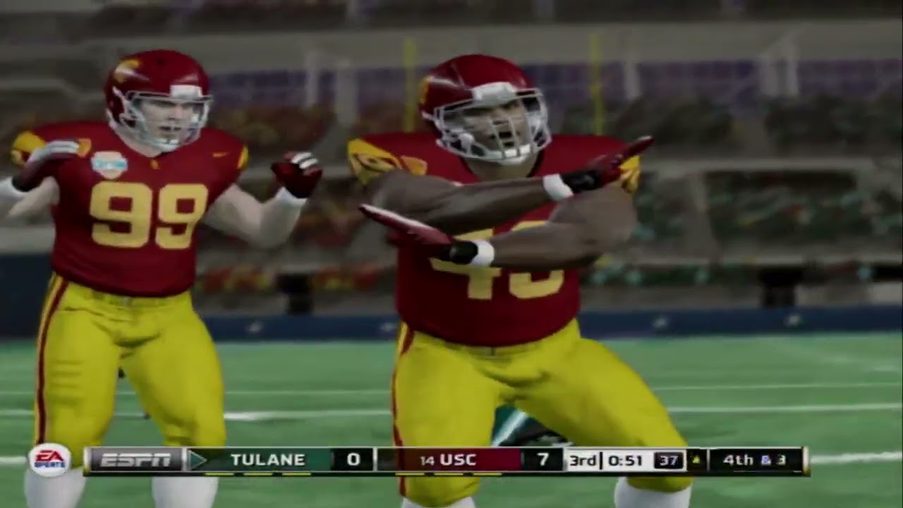 NCAA Football 13: USC vs Tulane Cotton Bowl Classic 2022 Gameplay PS3.