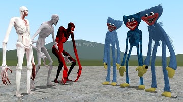 SCP-096s VS HUGGY WUGGYS!! Garry