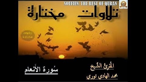 سورة الانعام قران كريم  تلاوة نادرة للقارئ محمد الهادي توري  Quran Surat AlAn'am
