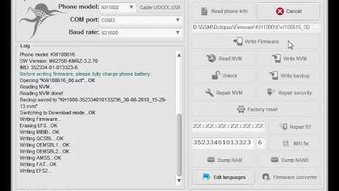 KH1000 Write Firmware and Unlock