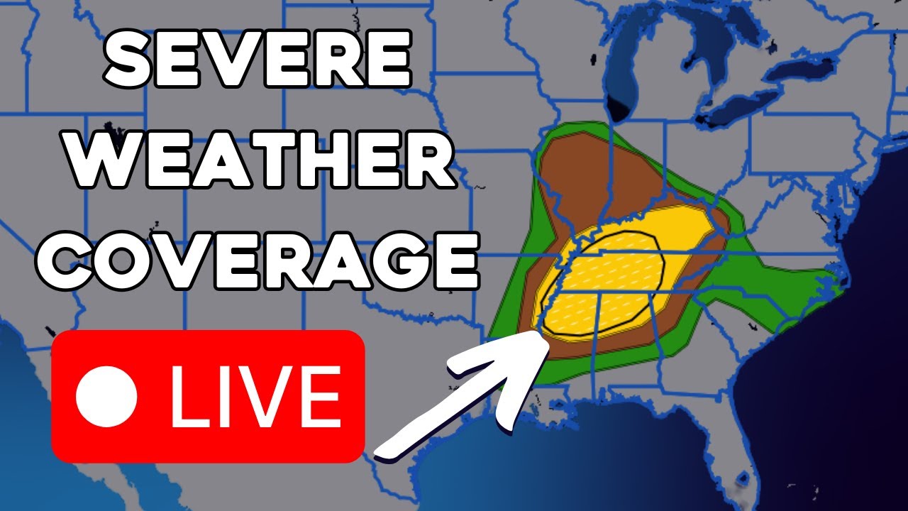 🔴 LIVE Severe Weather Coverage – Enhanced Risk for Tornadoes & Damaging ...