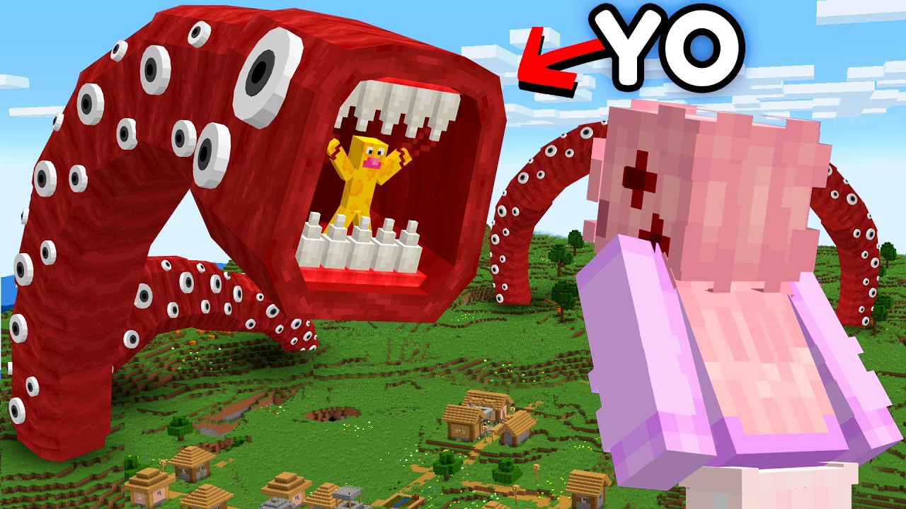 Me Transformé en el TRAIN EATER para Trollear a Mis AMIGOS en Minecraft