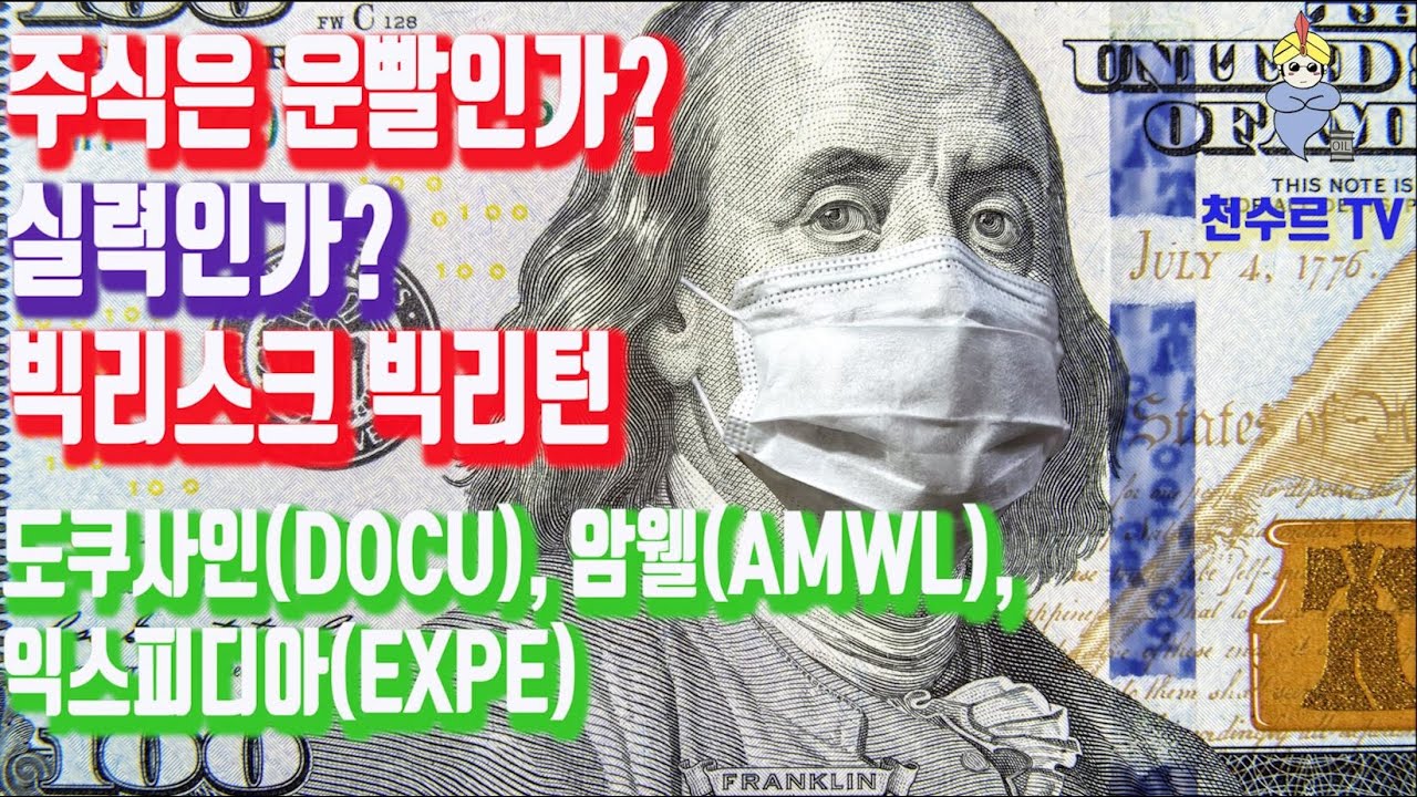 주식은 운빨인가? 실력인가? 도큐사인(DOCU), 암웰(AMWL), 익스피디아(EXPE) - YouTube