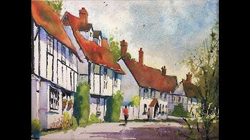 Watercolour INK AND WASH of English Villiage Scene- with Chris Petri