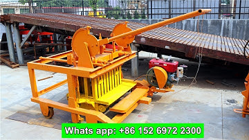 QMR4-45 Movable type diesel engine concrete block making machine price from GinatLin
