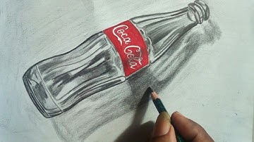 how to draw a bottle of Coca-Cola
