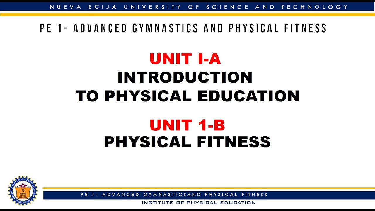 P.E 1 Advanced Gymnastics and Physical Fitness UNIT 1 A & B YouTube