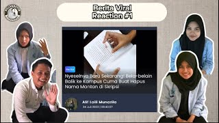 Berita Viral Reaction (BVR)| Part 1 | Mencantumkan Nama Pacar dalam Skripsi