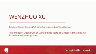 Wenzhuo Xu - 2024 Three Minute Thesis (3MT) Championship at CMU