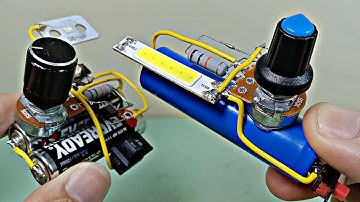 BUILDING A HPL AND COB LED LIGHT PROJECT WITH A DIMMER CIRCUIT SYSTEM  A 1500MAH LITHIUM-ION BATTERY