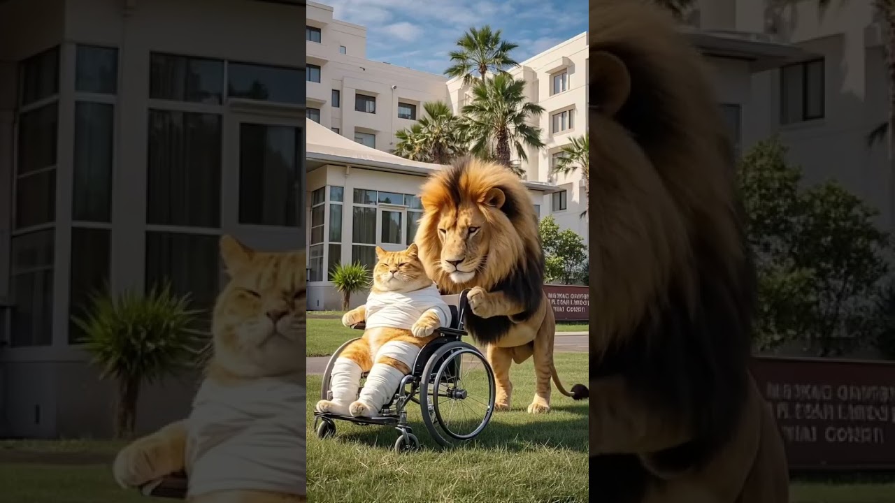 LION 🦁 & CAT FRIENDSHIP 