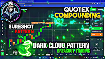 Quotex Compounding | Quotex dark cloud cover pattern breakout trading | Unknown Devil Trading