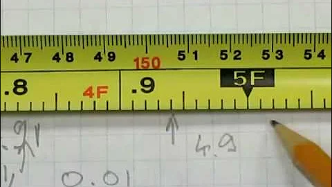 Read an engineers` tape measure (in decimal feet)