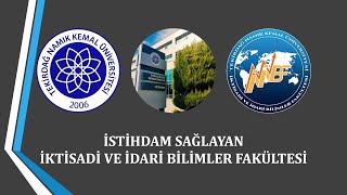 İstihdam Sağlayan İktisadi Ve İdari Bilimler Fakültesi Tekirdağ Namık Kemal Üniversitesi