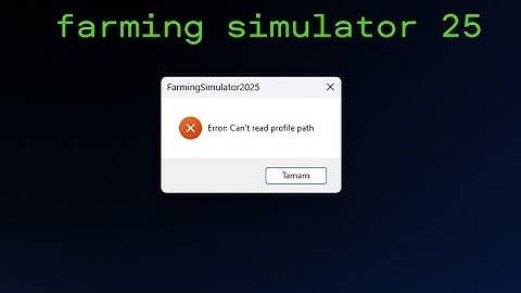 farming simulator 25 error can t read profile path