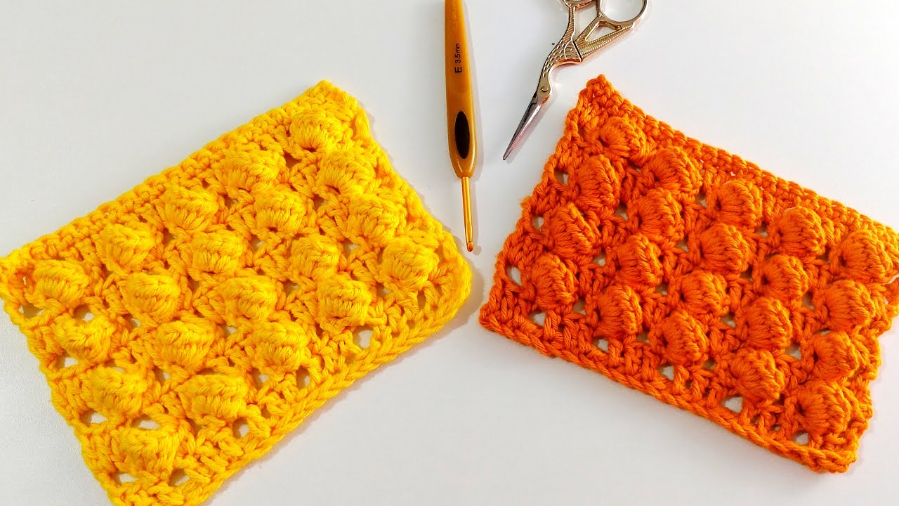 Como fazer o Ponto Leque/ABANICO  3D  crochet stich | ponto de  crochê