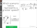 Comparing Speeds in Different Scenarios