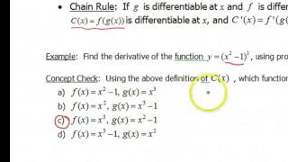 Screencast 2.5.2: Example of the Chain Rule - Polynomials