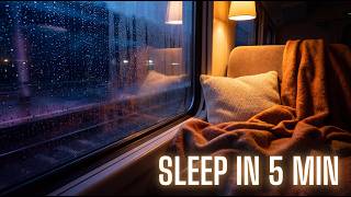 Sleep in 5 Minutes 🚆 Cozy Rainy Train Window for Deep Sleep (No Music, 4K)