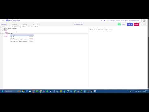 How to make a simple website with an header and a title