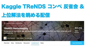 Kaggle TReNDS コンペ 反省会 & 上位解法を眺める配信