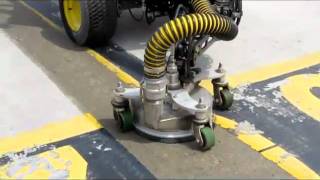Stripe Hog SK3000 With HT2500 Tractor Removing Airport Paint Markings