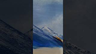 Snow Covered Mountain landscape 🏔️💙 Acrylic painting