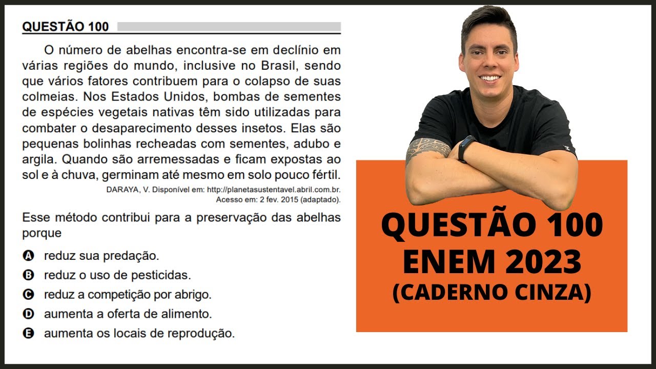 BIOLOGIA ENEM 2023! "O número de abelhas encontra-se em declínio ...