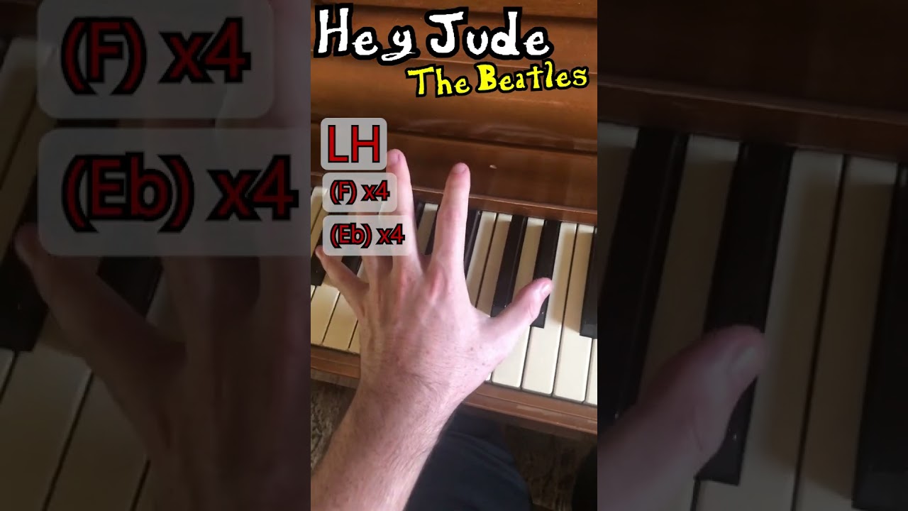 Hey Jude - The Beatles | Быстрый урок игры на фортепиано #shorts