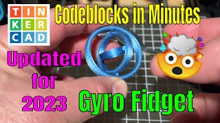 Make a Gyro Fidget for 3D printing Tinkercad Codeblocks Step by Step Profile